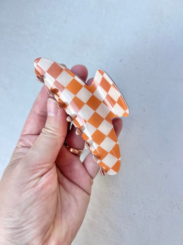 Segtukas žnyplės „Tartan“ oranžinė/balta - Image 2