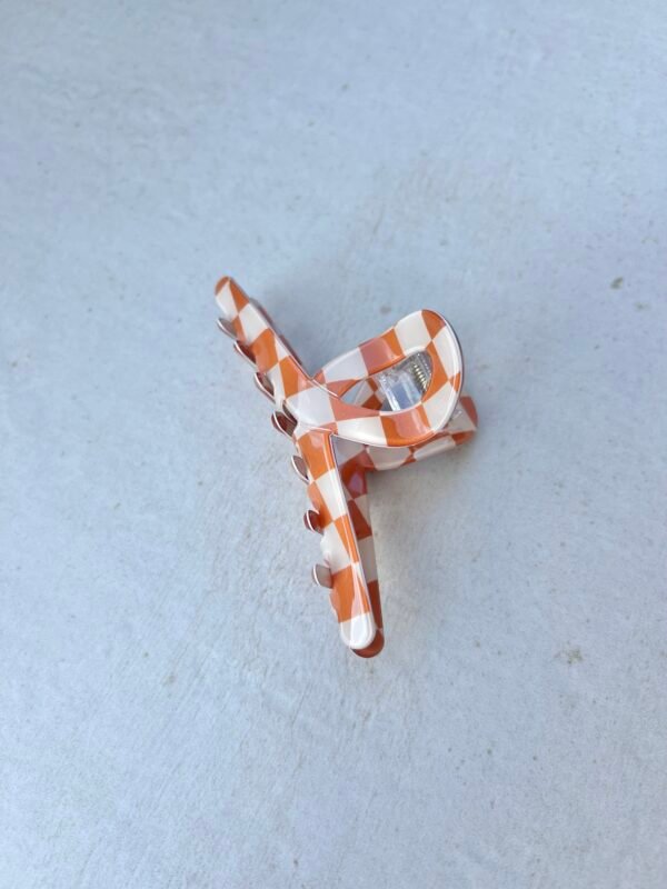 Segtukas žnyplės „Checked“  oranžinė/balta