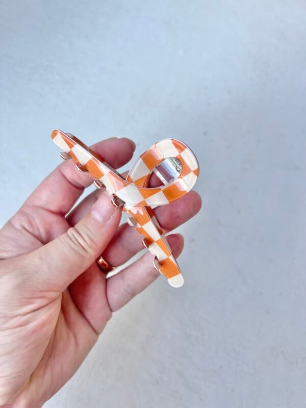 Segtukas žnyplės „Checked“  oranžinė/balta - Image 2